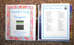 Household and Family Management Binder Kit
